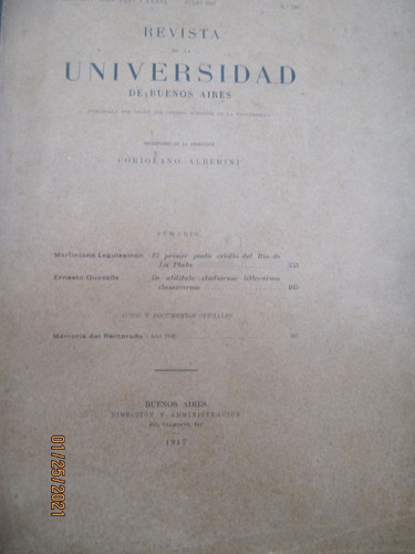 Primer Poeta Criollo Del Rio De La Plata M. Leguizamon 1917