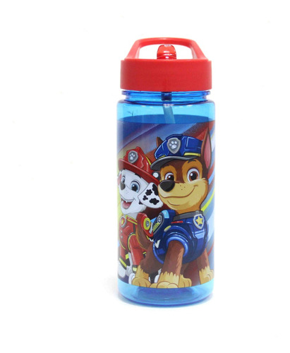 Botella Niños Con Bombilla Paw Patrol 500ml Chase Marshall