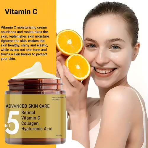 Crema De Cuidado De La Piel 5 En 1 F 50 G, Hidratante Y Refr