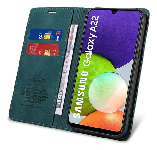 Funda For Samsung Galaxy A22 4g Folio Cartera Pu Cuero