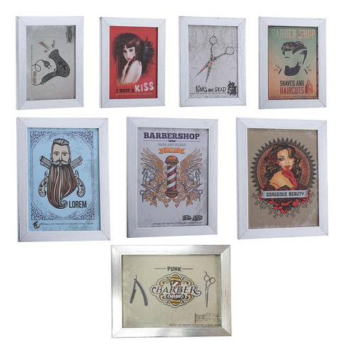 7x Cartel De Pared Decoración Para Hogar Pintura Marco