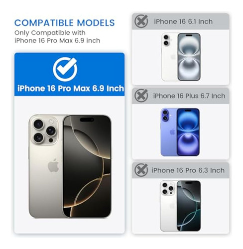 Vego Funda Para iPhone 16 Promax Con Soporte,
