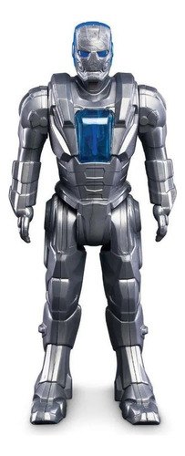 Boneco Robô Tiger Squad Carbon Man - Roma Brinquedos Cor Cinza Espacial