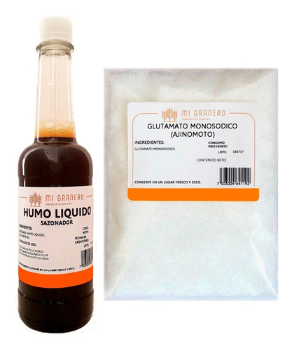 Humo Liq Sazonador 1 Lt Y Glutamato Monosodico 1 Kg
