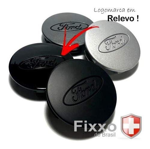 Imagem 2 de 6 de Calotinha Miolo Tampa Roda Ford Ranger Prata Xl Xls Xlt