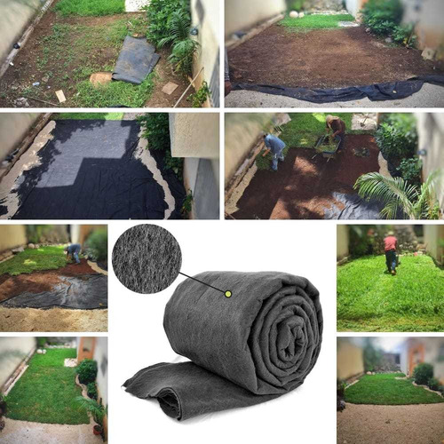 Imagen 2 de 10 de Geotextil 200gr. Rollo 20m2 (4m X 5m) Antimaleza Groundcover