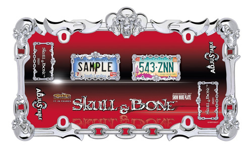 Cruiser Accessories Skull & Bone - Marco Para Matrícula, Cr