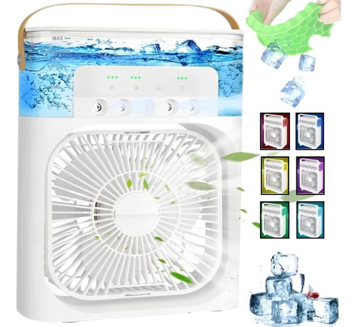 Mini Ar Condicionado Ventilador Portátil Água Usb 110v220v C Branco