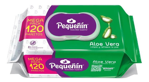 Pañitos Húmedos Con Aloe Pequeñin 120 - Unidad a $3