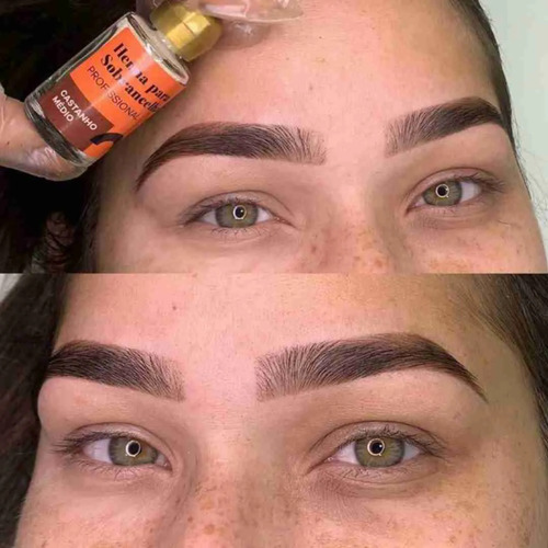 10 Henna Para Sobrancelhas Della E Delle 8g - Atacado! Cor Castanho Escuro