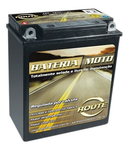 Bateria Moto Route Ytx9a-bs Suzuki Intruder 125 Ano 00/...