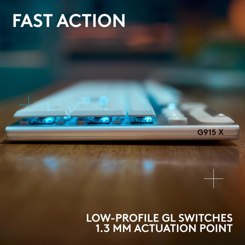 Teclado Sem Fio Para Jogos Logitech G915 X Lightspeed White