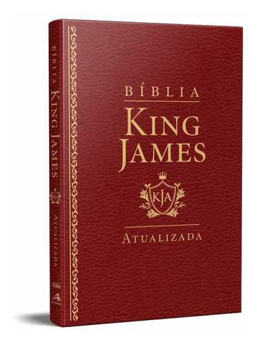 Bíblia King James Atualizada Slim | Kja | Vinho - Capa Couro