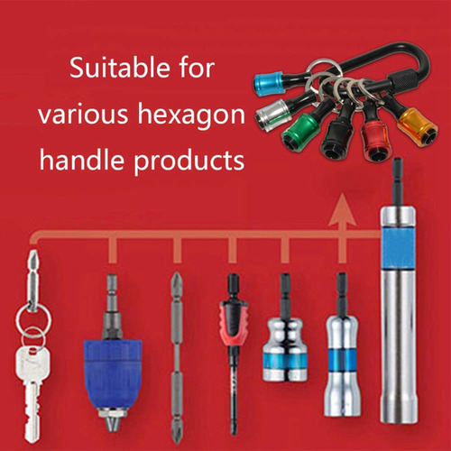 Zz 1 / 4inch Hex Hex Shank Bit De 6 Piezas Y Soporte