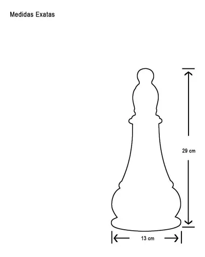 Peça De Xadrez Bispo Branco Decoração Em Cerâmica