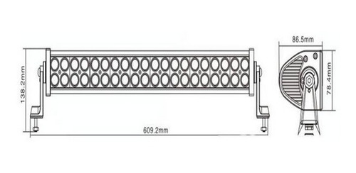 Imagen 4 de 6 de Faro Led Cree Barra 120w 40 Led 21 Pulgadas Jeep 4x4 Off Roa