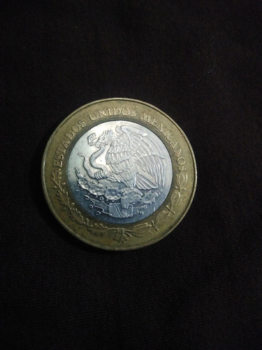 Gran Moneda De 100 Pesos Con Centro De Plata En 2200