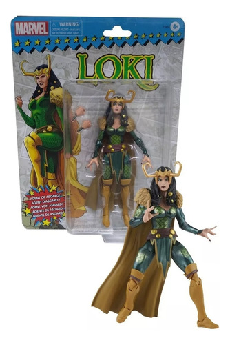 Juguete Figura Marvel Legends Lady Loki Mujer Vintage Retro