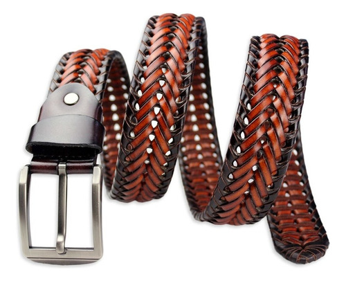 Cinturón De Cuero Trenzado Para Cinturones De Hombre 4,0 Cm