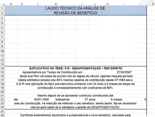 Planilha Calculo Revisional Toda A Vida Desde 1964 Atualizad