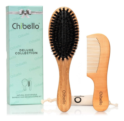 Juego De Cepillos De Pelo Con Cerdas De Jabalí: Diseñado Par