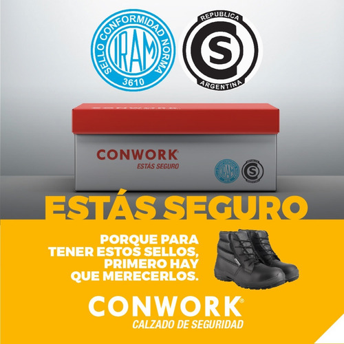 Imagen 8 de 10 de Botin De Seguridad Conwork Línea Industrial 525baf