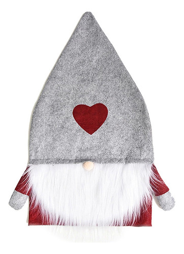 1 Funda De Silla De Navidad Con Sombrero Gris De Papá Noel,