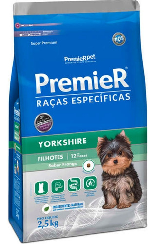 Premier Pet Raças Específicas Yorkshire Filhotes 2,5kg