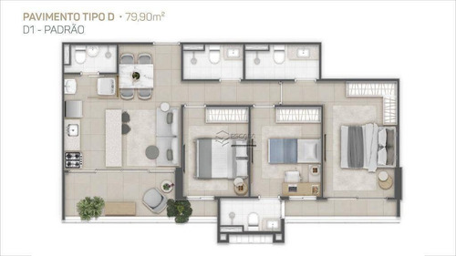 Imagem 17 de 30 de Apartamento Com 3 Quartos À Venda, 80 M², 2 Vagas, Novo, Financia - Aldeota - Fortaleza/ce - Ap1959