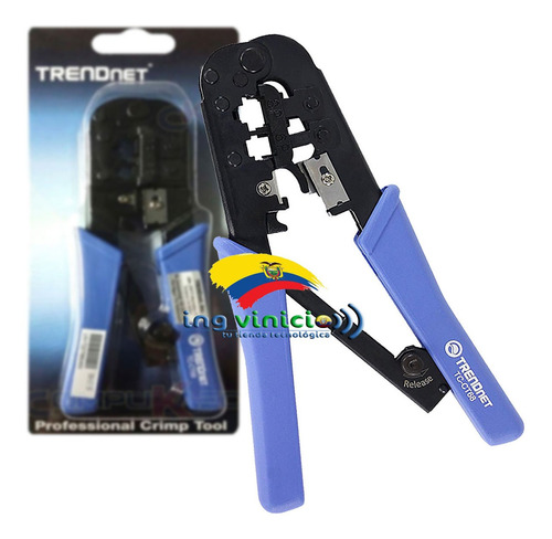 Imagen 1 de 8 de Ponchadora Trendnet Tc-ct68 3 En 1 Rj45 Cortadora Peladora