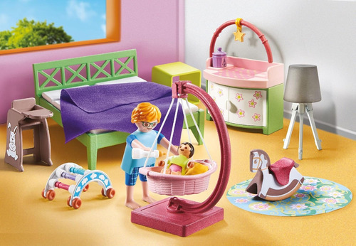 Playmobil My Life Dormitorio Con Bebé 2 Figuras +50pcs 71609 Dormitorio Con Bebé