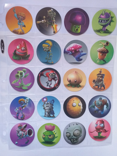 Colección Completa-vuala Sorpresa- Caps Plantas Vs Zombies (Usado)