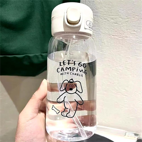 Botella De Agua Transparente, Cantimplora, 600ml