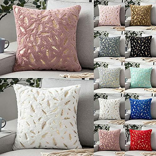 Funda De Almohada Cuadrada Decorativa De 2 Piezas 45 X 45 Cm Marrón