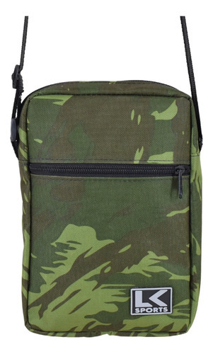 Bolsa Transversal Masculina Feminina Shoulder Bag Camuflado Cor Verde