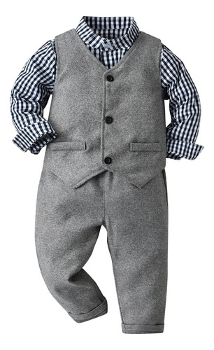 Traje De Vestir Gris Para Niños, Ropa Formal Para Niños, Beb