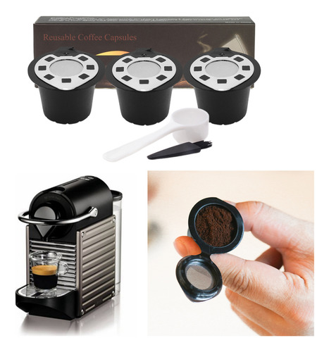 Pacote De Conjunto Para Máquinas Cápsulas De Café Prata