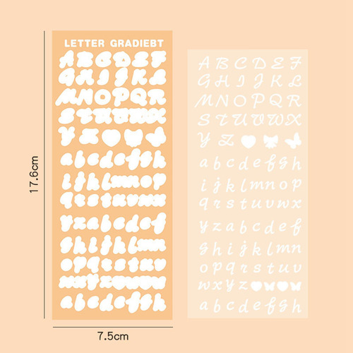 5 X 6 Hojas De Pegatinas De Letras Y Números De Colores