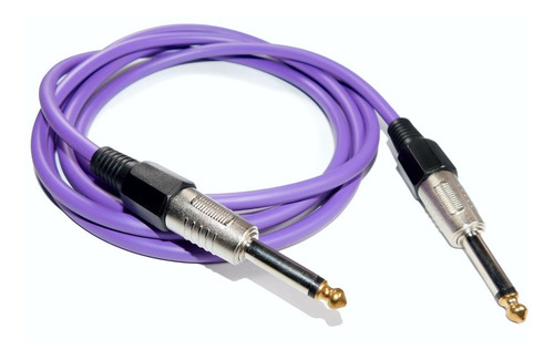 Imagen 1 de 2 de Cable Plug Plug Instrumentos 2 Mts Hamc Full Violeta