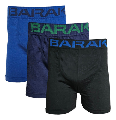 Pack X 3 Boxers Hombre Barak Algodón Lisos Talles Grandes