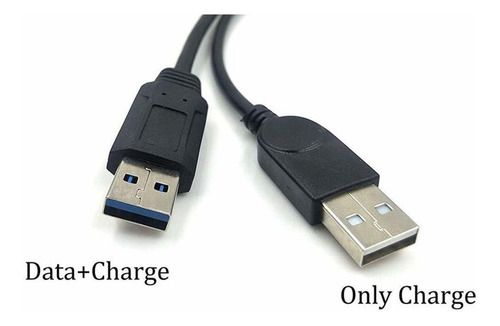 Cable De Extension Usb Hembra A Doble Usb Macho | Negro