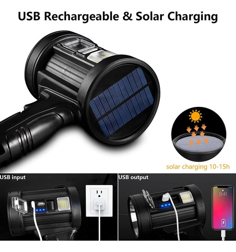 ¡ Super Power Llevó La Linterna Solar Recargable 20000lm