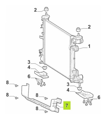 Soporte Inf Radiador Agua Original Fiat Strada Freedom 20-