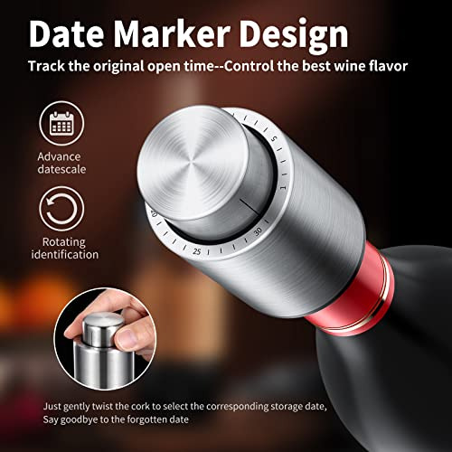 Tapones Para Botellas De Vino, Tapón De Vino Al Vacío 2 En 1