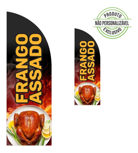 Tecido Wind Banner Dupla Face 1,55m - Frango Assado