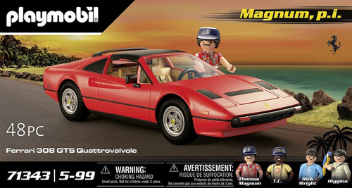 Bloques Playmobil Magnum P.i. Ferrari 308gt Vehículo Juguete