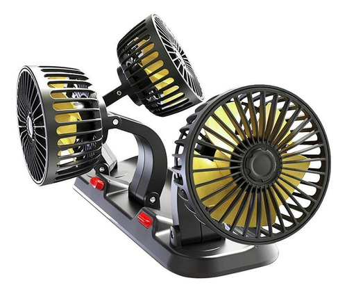 Ventilador De Refrigeración De Coche De 3 Cabezales Con 12v