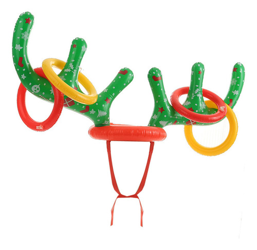 6 Divertido Juego De Lanzamiento De Anillos De Navidad Verde
