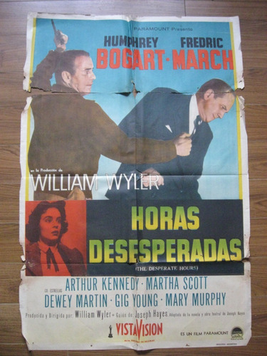 Poster Afiche Cine Horas Desesperadas, Humphrey Bogart