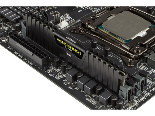 Memoria RAM Vengeance LPX gamer color negro 8GB 1 Corsair CMK8GX4M1A2666C16